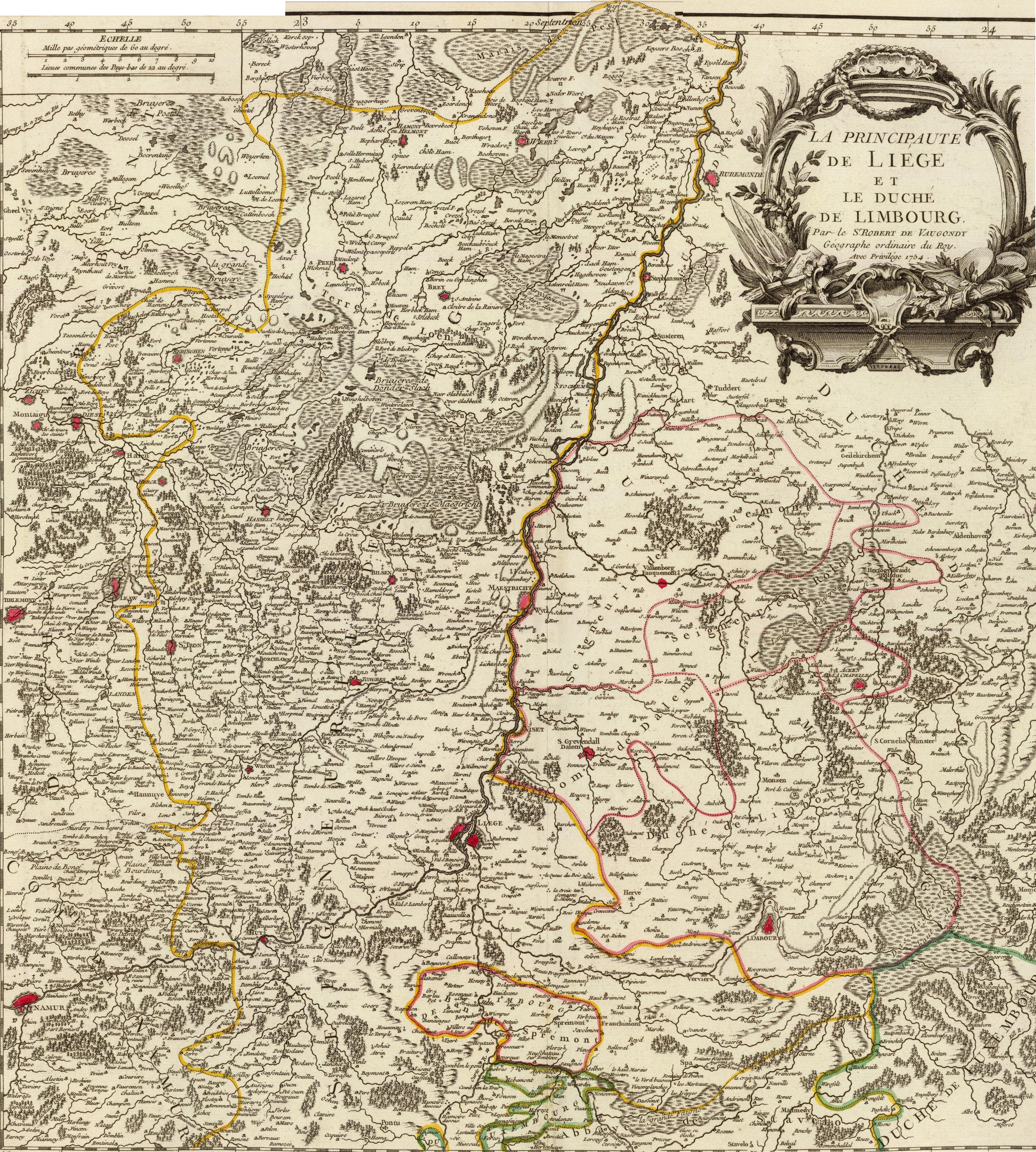 Vaugondy Li�ge et Limbourg, compleet